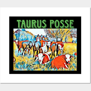 Taurus Posse Abstract - Front Posters and Art